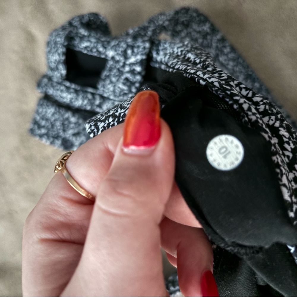 Black and White Lululemon Sports Bra - Picture 3 of 3